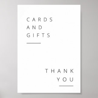 Póster Gift Table Sign