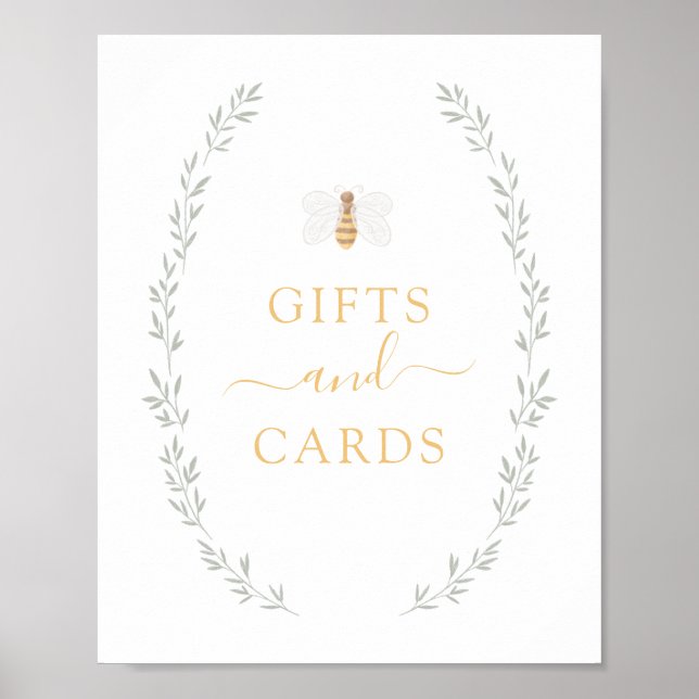Póster Gifts and Cards Sign Sweet as Can Bee Baby Shower (Frente)