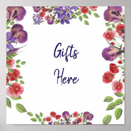 Póster Gifts Here Sign