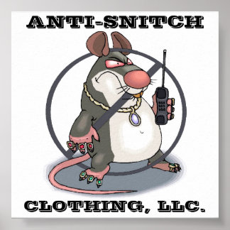Póster Gigante anti-Snitch No Rats Wall Poster