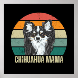 Póster Gigante de Amante Chihuahua de pelo largo, Cute Ch