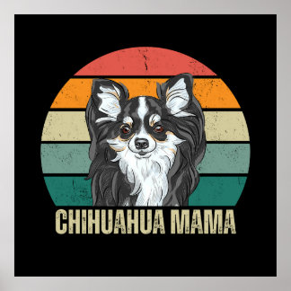 Póster Gigante de Amante Chihuahua de pelo largo, Cute Ch