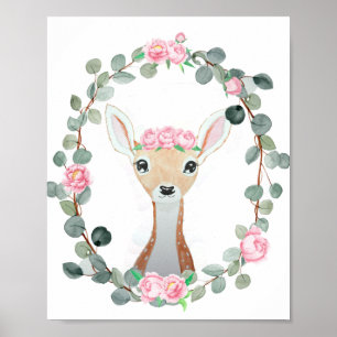 Póster Gigante de ducha para bebés de Woodland Deer Baby