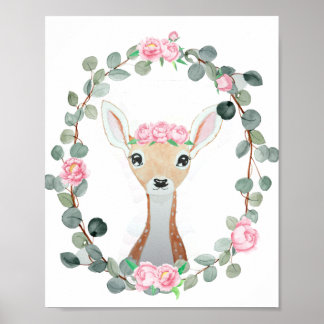 Póster Gigante de ducha para bebés de Woodland Deer Baby