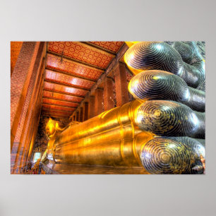 Póster Gigante reclinando Buda dentro del templo, Wat Pho