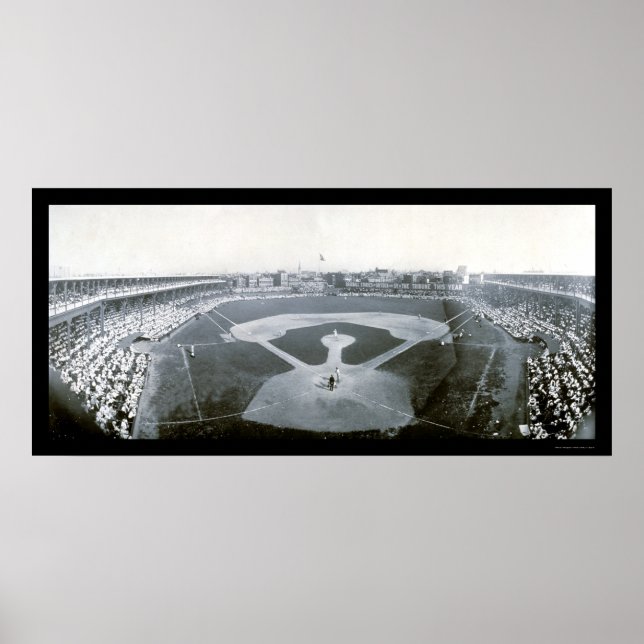 Póster Gigantes del Béisbol Club Foto 1908 (Frente)