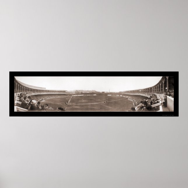 Póster Gigantes Polo Grounds Foto de béisbol 1910 (Frente)