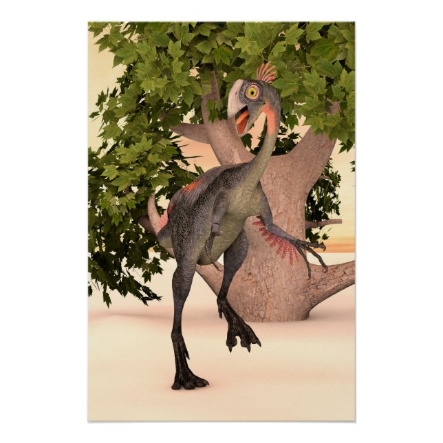 Póster Gigantoraptor Forest Guardian (Anverso)