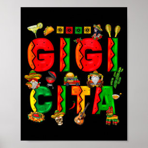 Póster Gigi cita cinco de mayo fiesta familia mexicana
