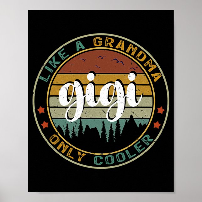 Póster Gigi Como Una Abuela Sólo Un Día de la Madre Fresc (Frente)