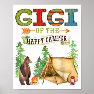 Póster Gigi del Happy Camper Cumpleaños primero Camng