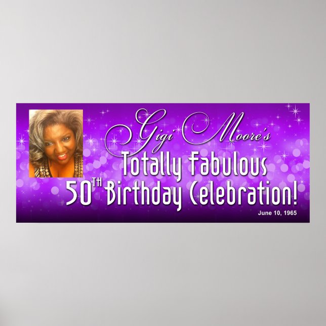 Póster Gigi's Bombshell Bling Sparkle Banner 40.5 x 16.5 (Frente)