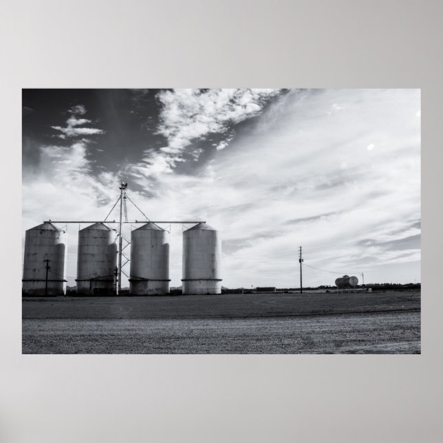 Póster Gilbert Arizona Silos en Poster blanco y negro (Frente)
