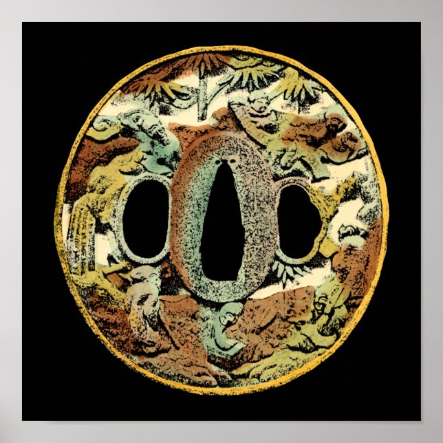 Póster Gilded Asian Medallion by Vision Studio (Frente)