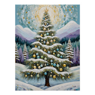 Póster Gilded Evergreen