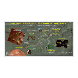 Póster Gilgal Refaim - Mapa estelar de Cydonia