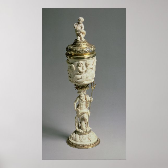 Póster Gilles plateadas y goblet de marfil tallado (Frente)