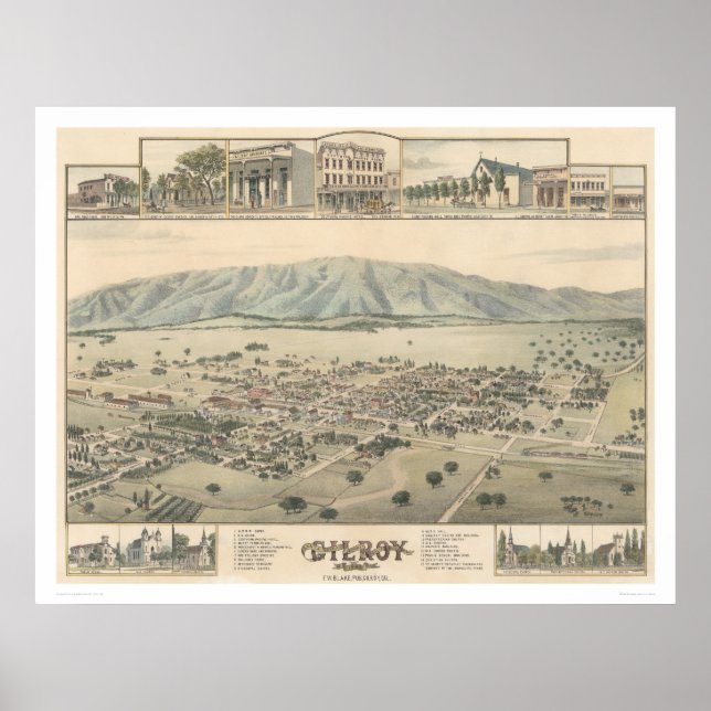 Póster Gilroy : Santa Clara County California (1299) (Frente)