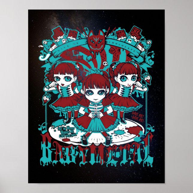 Póster Gimme de Babymetal Chocolate y amor (Frente)