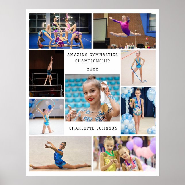 Póster Gimnasia 9 Collage de fotos Poster personalizado (Frente)