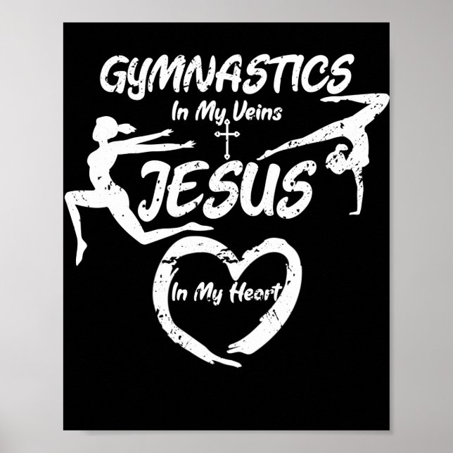 Póster Gimnasia En Mis venas Jesús Gimnastas Cristianos (Frente)