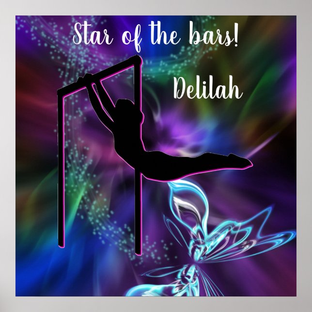 Póster Gimnasia Estrella de mariposa de los bares persona (Frente)