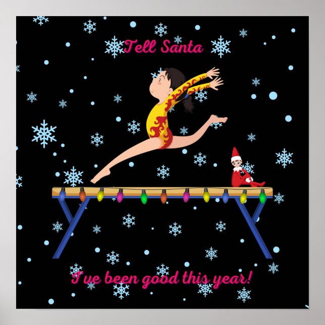 Póster Gimnasia le dice a Santa que he estado bien este a (Frente)