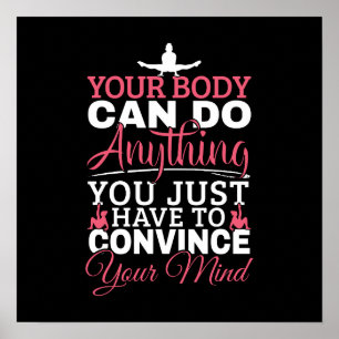 Póster Gimnasia para Niñas - Tu Cuerpo Puede Hacer Cualqu