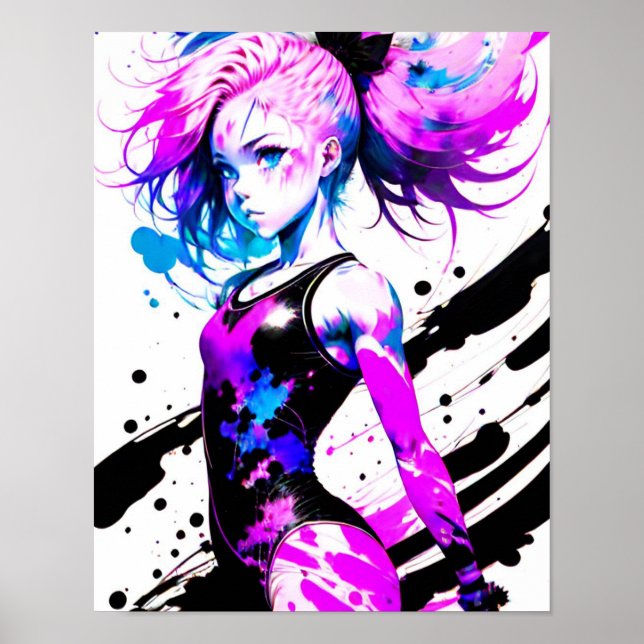 Póster Gimnasia Resumen Espíritu de la gimnasta (Frente)