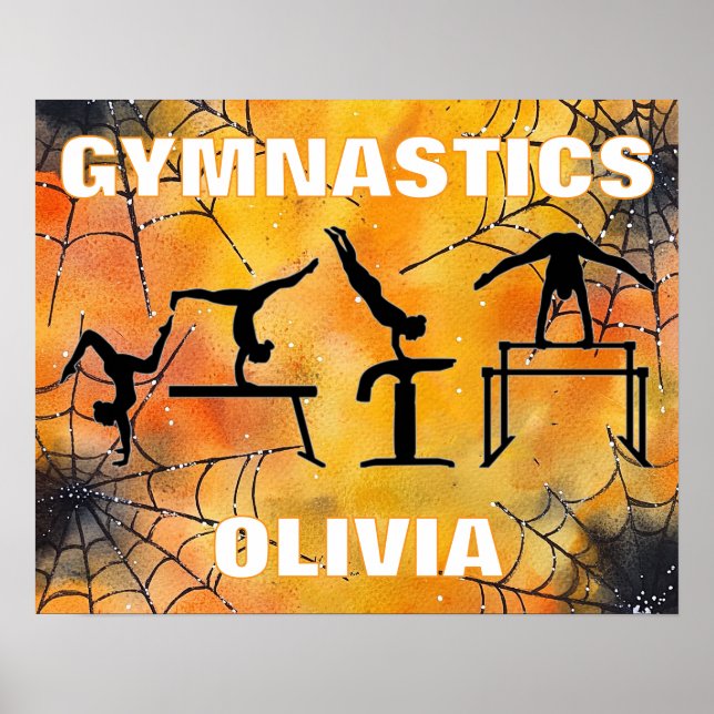 Póster Gimnasia Spooky Spiderweb Halloween (Frente)