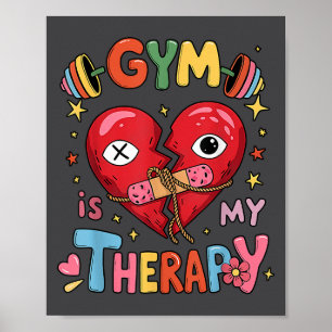 Póster Gimnasio Antiguo Es Mi Terapia Gimnasio Entrenamie