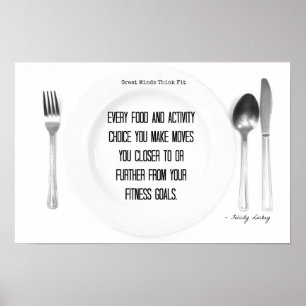 Póster Gimnasio Comida y opciones de actividad!