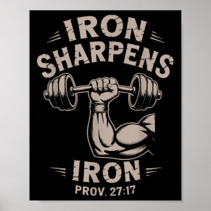 Póster Gimnasio Cristiano para Jóvenes Iron Sharpens Iron