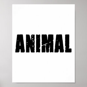 Póster Gimnasio de animales conejo entrenamiento culturis