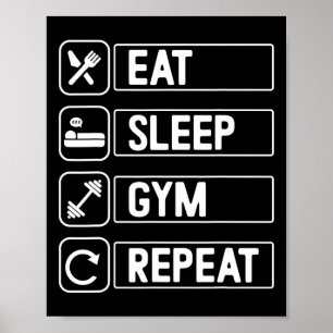 Póster Gimnasio de construcción de cuerpos de ejercicio