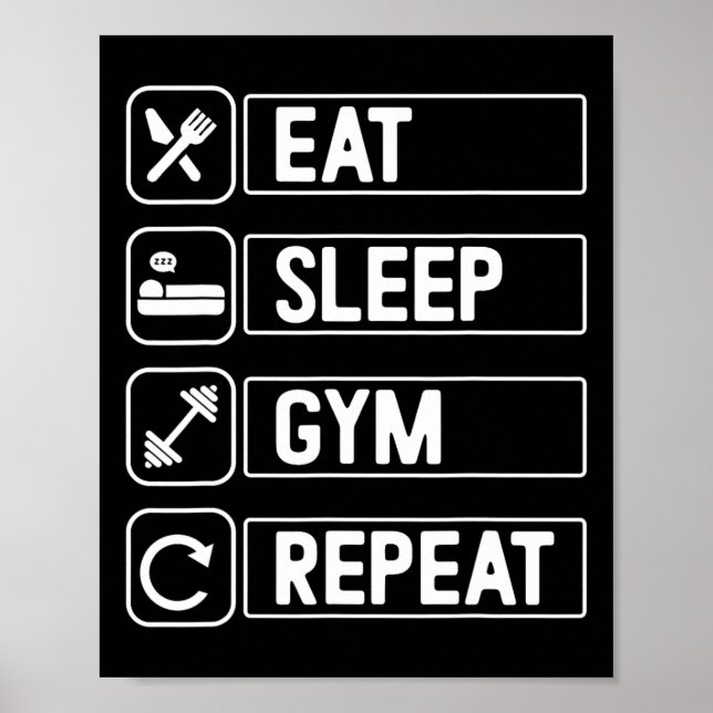 Póster Gimnasio de construcción de cuerpos de ejercicio (Frente)