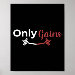 Póster Gimnasio De Construcción De Cuerpos Sólo Obtiene D