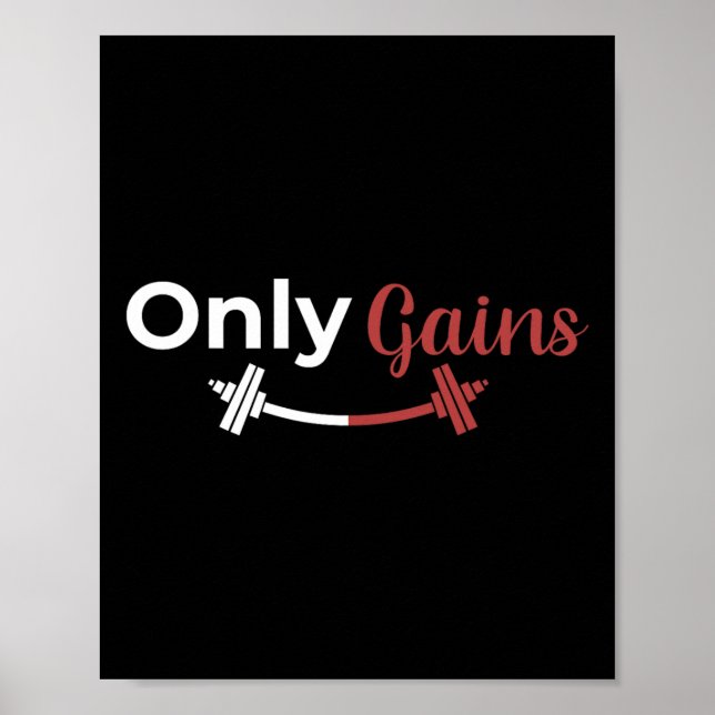 Póster Gimnasio De Construcción De Cuerpos Sólo Obtiene D (Frente)