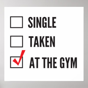 Póster Gimnasio de estado de relación