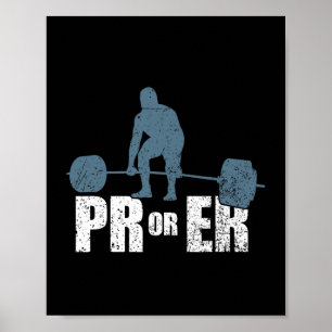 Póster Gimnasio De Fitness De Halterofilia Pr O Er