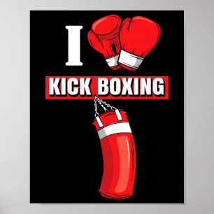 Póster Gimnasio de Fitness Kickboxing Boxeo para Hombres