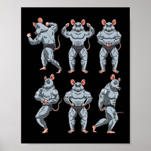 Póster Gimnasio de fitness Motivación Bodybuilder