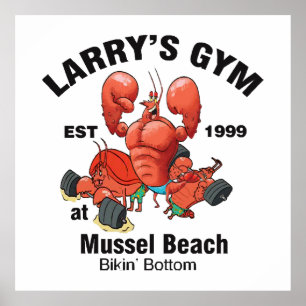Póster Gimnasio de Larry en Mussel Beach