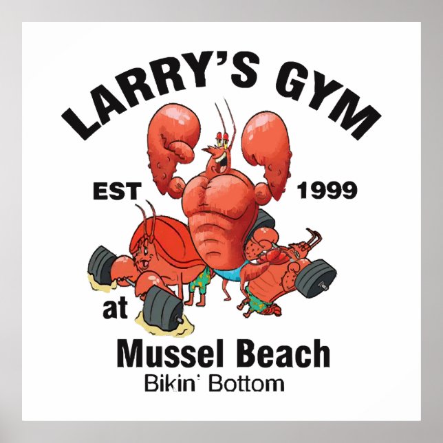 Póster Gimnasio de Larry en Mussel Beach (Frente)