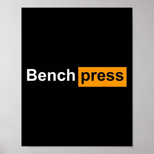 Póster Gimnasio De Prensa Gracioso De Bench (Frente)
