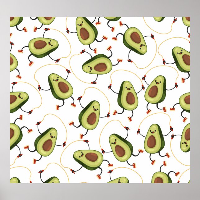 Póster Gimnasio del aguacate: Patrón de cosecha (Frente)