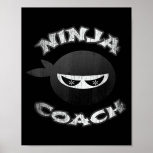 Póster Gimnasio del entrenador del equipo multitarea Ninj