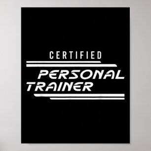 Póster Gimnasio del instructor de fitness personal certif