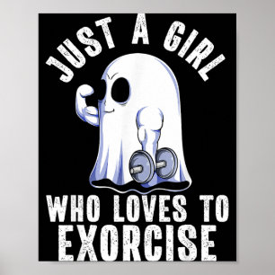 Póster Gimnasio divertido de fantasmas Entrenamiento de g