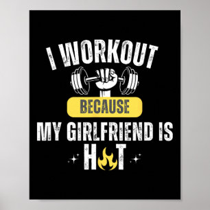 Póster Gimnasio divertido de fitness me ejercito porque m